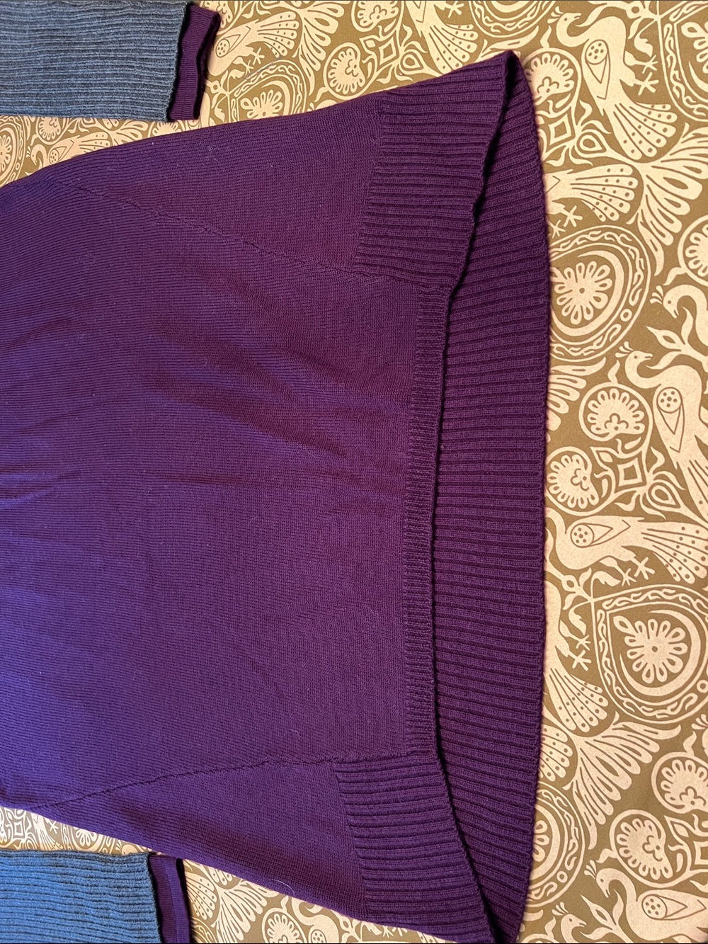 Athleta Purple Hooded Tunic Sweater with Gray Sleeve Panels - Picture 5 of 10